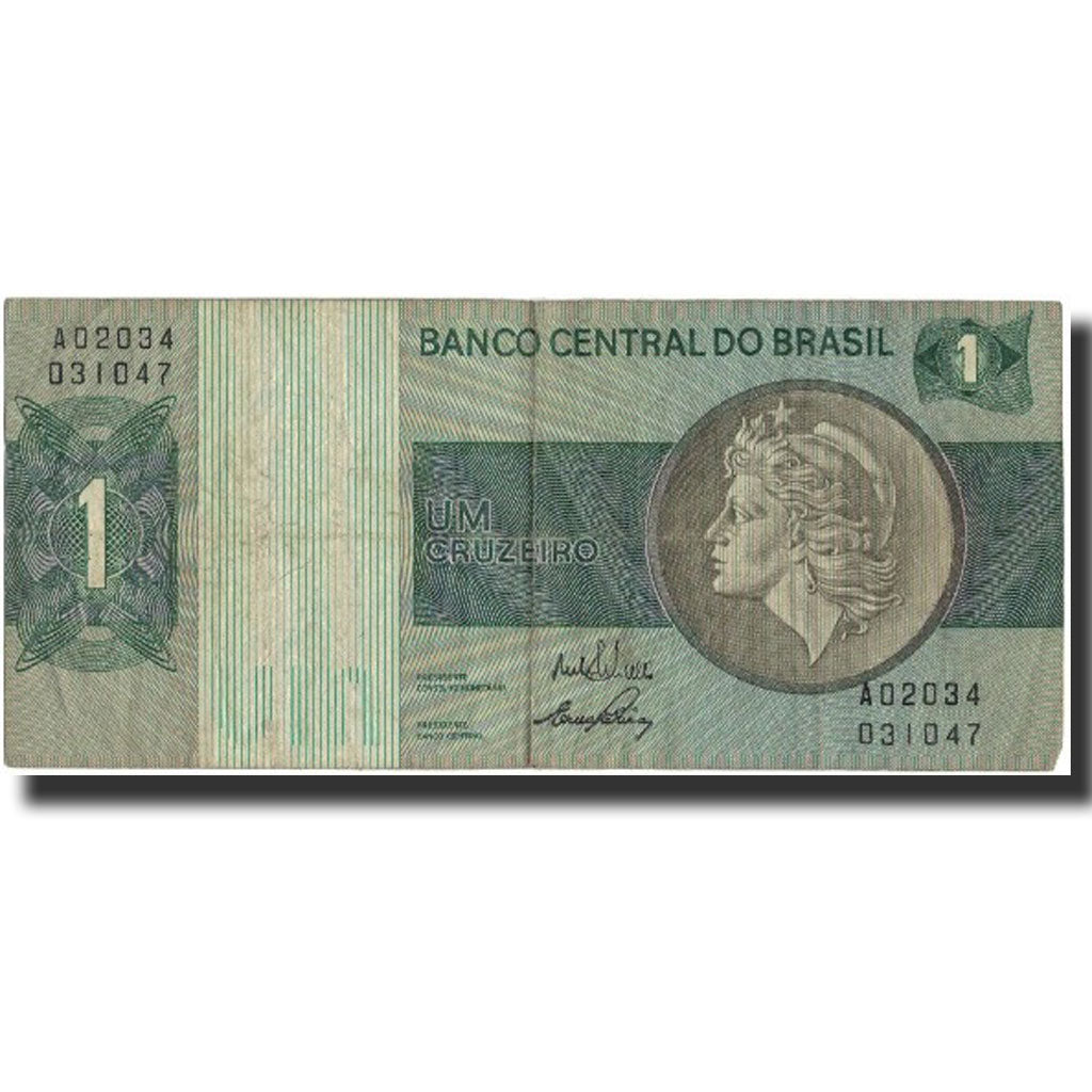 Banconote, Brasile, 1 Cruzeiro, 1980, Undated, KM:191Aa, MB+