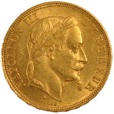FRANCE, Napoléon III, 50 Francs, 1868, Paris, KM #804.1, AU(55-58), Gold, Gadour