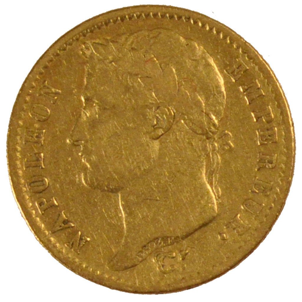 FRANCE, Napoléon I, 20 Francs, 1807, Paris, KM #687.1, VF(30-35), Gold, Gadoury 
