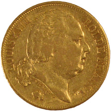Louis XVIII, 20 Francs or buste nu