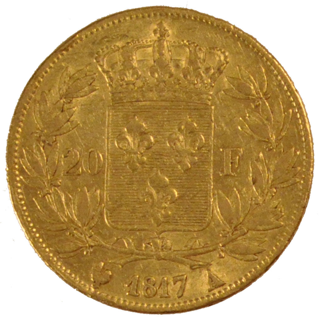 Louis XVIII, 20 Francs or buste nu