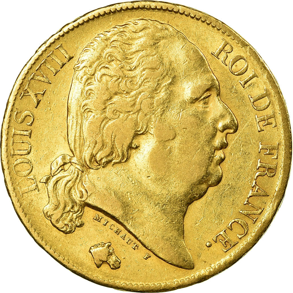 Monnaie, France, Louis XVIII, Louis XVIII, 20 Francs, 1820, Paris, TTB, Or