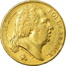 Monnaie, France, Louis XVIII, Louis XVIII, 20 Francs, 1820, Paris, TTB, Or