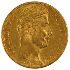 FRANCE, Charles X, 20 Francs, 1825, Paris, KM #726.1, AU(50-53), Gold, Gadoury..