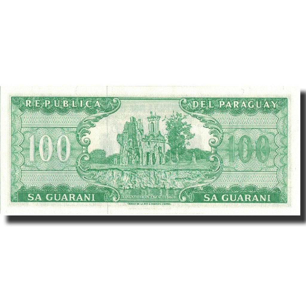 Banknote, Paraguay, 100 Guaranies, L1952, 1952, KM:198a, UNC(65-70)