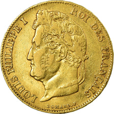 Moneda, Francia, Louis-Philippe, 20 Francs, 1840, Paris, MBC+, Oro, KM:750.1