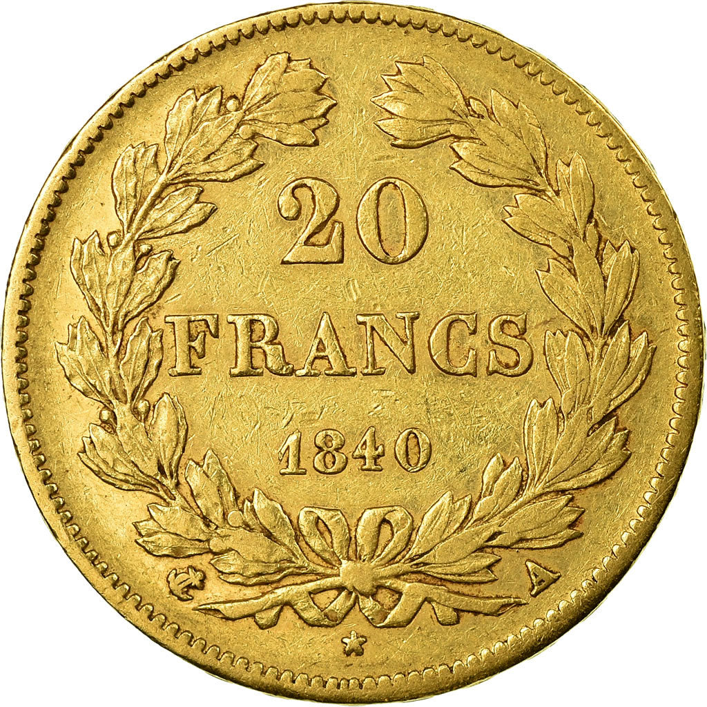 Monnaie, France, Louis-Philippe, 20 Francs, 1840, Paris, TTB+, Or, KM:750.1