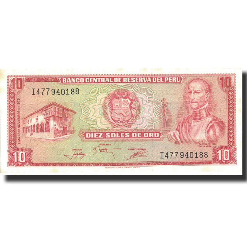 Banknote, Peru, 10 Soles De Oro, 1976, 1976-11-17, KM:112, UNC(63)