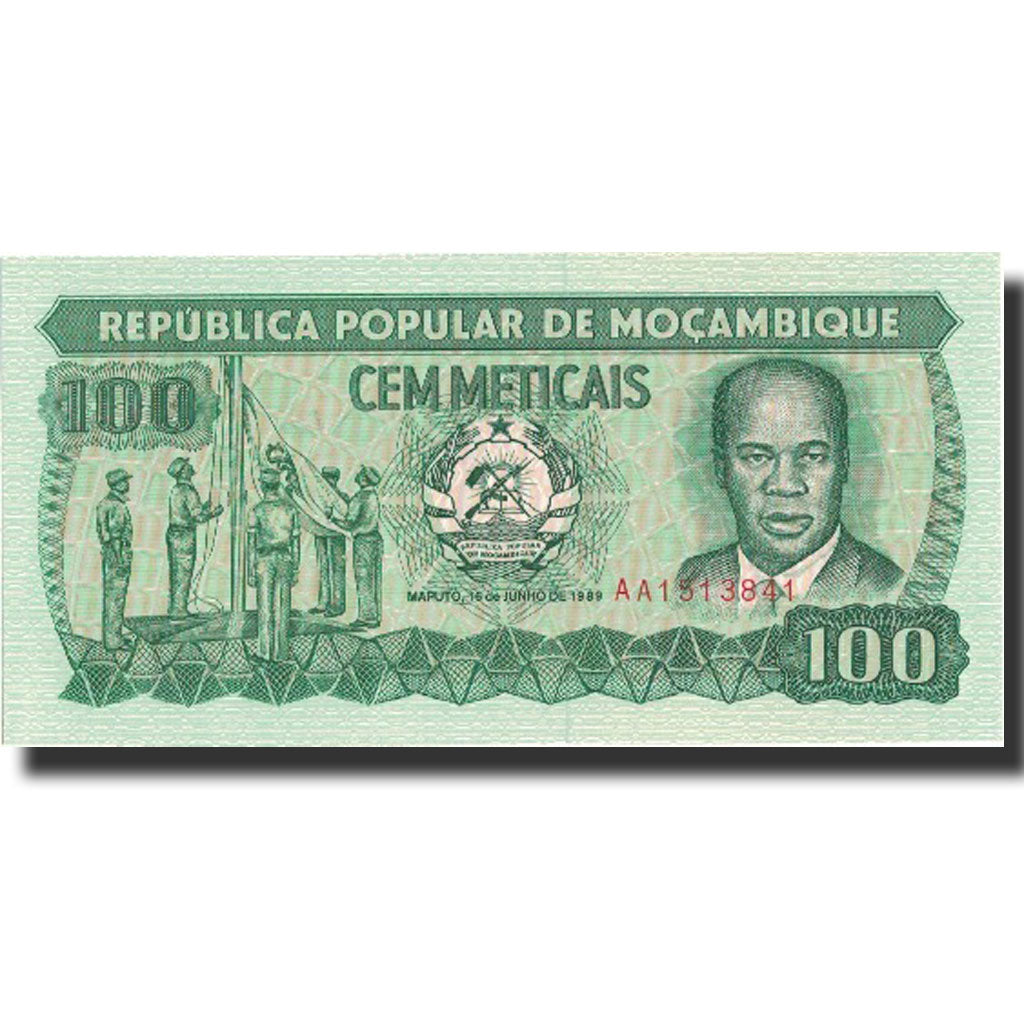 Banknot, Mozambik, 100 Meticais, 1989, 1989-06-01, KM:130b, UNC(65-70)
