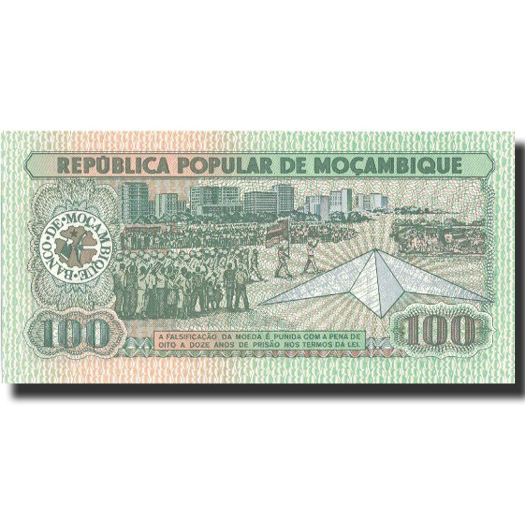 Banknot, Mozambik, 100 Meticais, 1989, 1989-06-01, KM:130b, UNC(65-70)