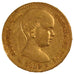 SPAIN, 20 Pesetas, 1889, Madrid, KM #693, AU(50-53), Gold, 6.41