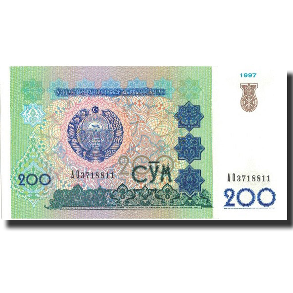 Biljet, Oezbekistan, 200 Sum, 1997, 1997, KM:80, NIEUW