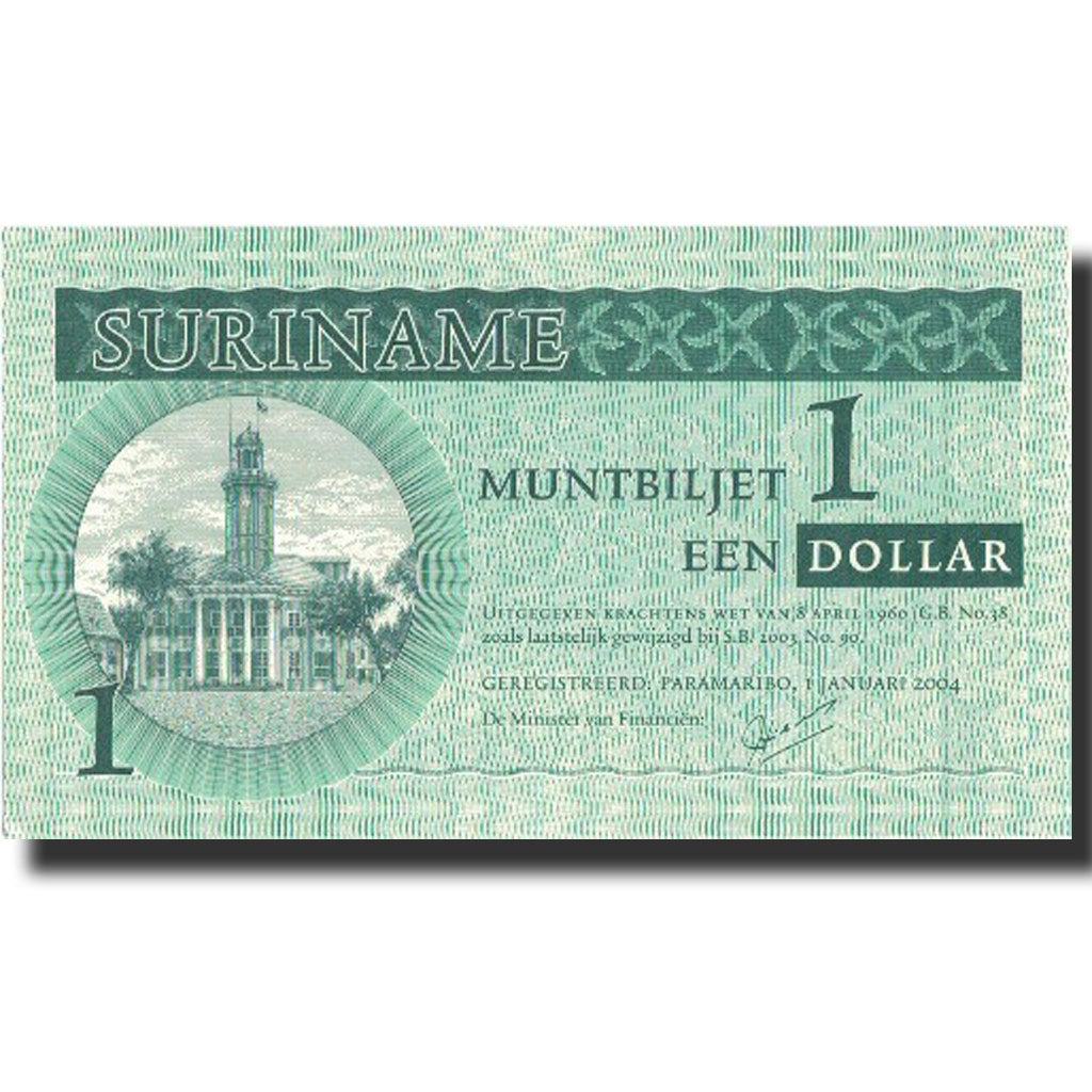 Banknote, Surinam, 1 Dollar, 2004, 2004-01-01, KM:155, UNC(65-70)