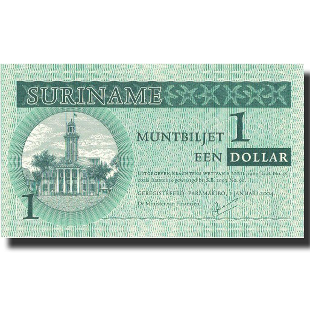 Banknote, Surinam, 1 Dollar, 2004, 2004-01-01, KM:155, UNC(65-70)