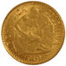 COLOMBIA, 5 Pesos, 1919, KM #195.2, AU(55-58), Gold, 8.00