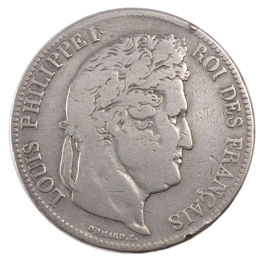 FRANCE, Louis-Philippe, 5 Francs, 1834, Lille, KM #749.13, VF(20-25), Silver,...