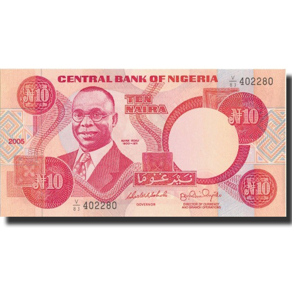Banknote, Nigeria, 10 Naira, 2005, 2005, KM:25g, UNC(65-70)