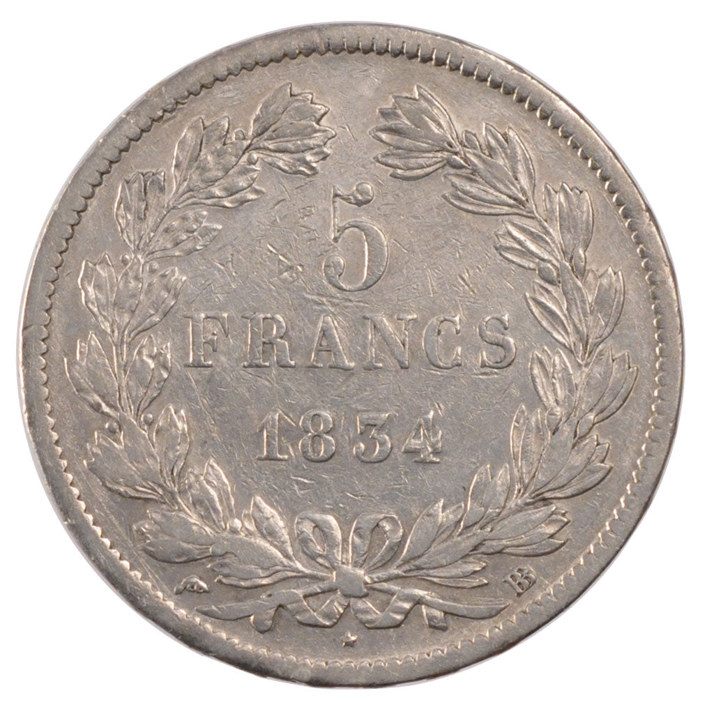 Louis Philippe I, 5 Francs tête laurée