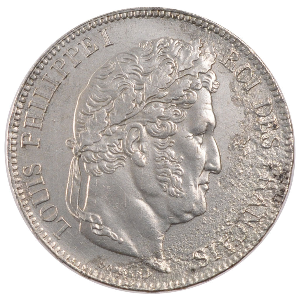 Coin, France, Louis-Philippe, 5 Francs, 1833, Lyon, AU(55-58), Silver, KM:749.4