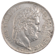 Coin, France, Louis-Philippe, 5 Francs, 1833, Lyon, AU(55-58), Silver, KM:749.4