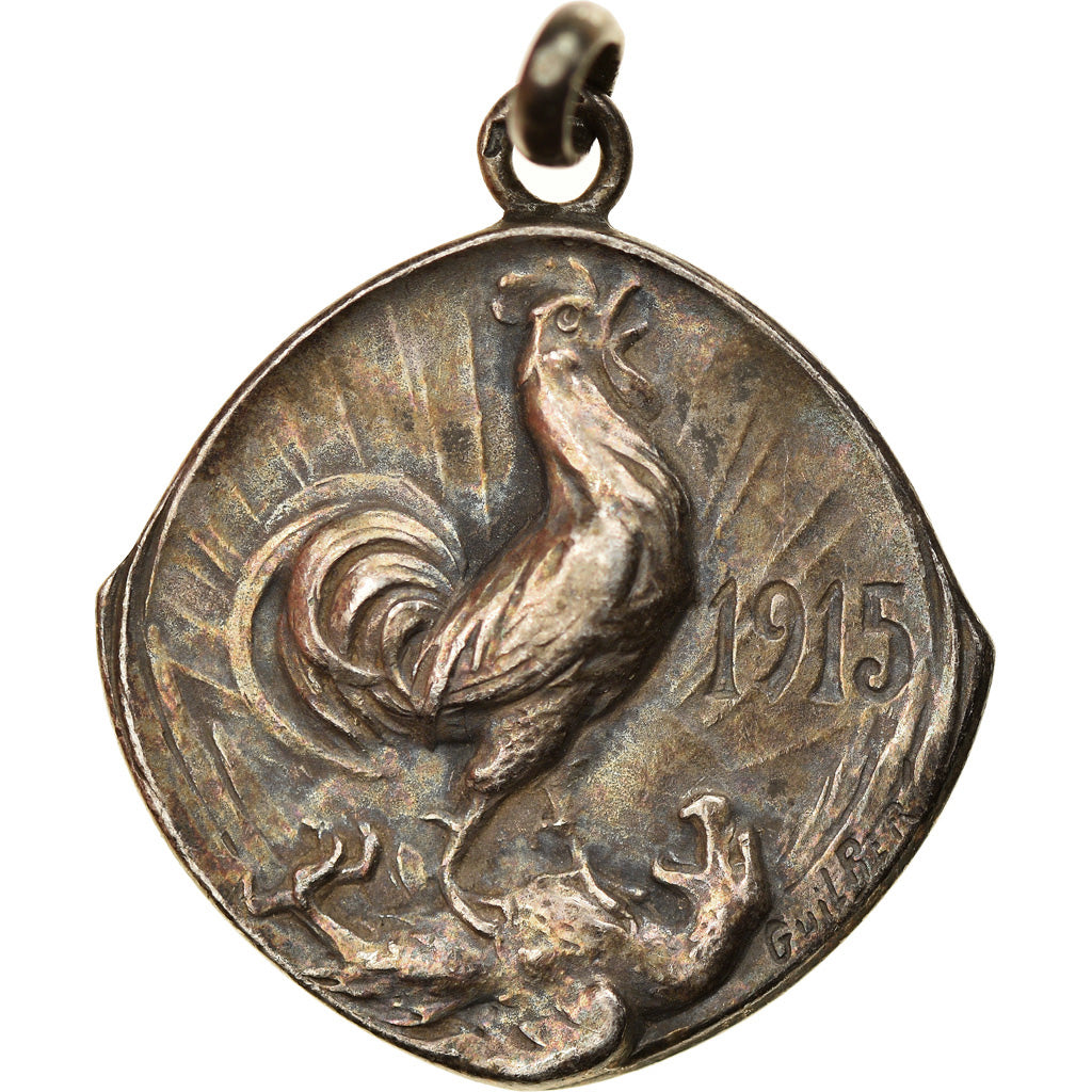 France, Medal, Médaille Patriotique, Le coq français sur l'Aigle Allemand