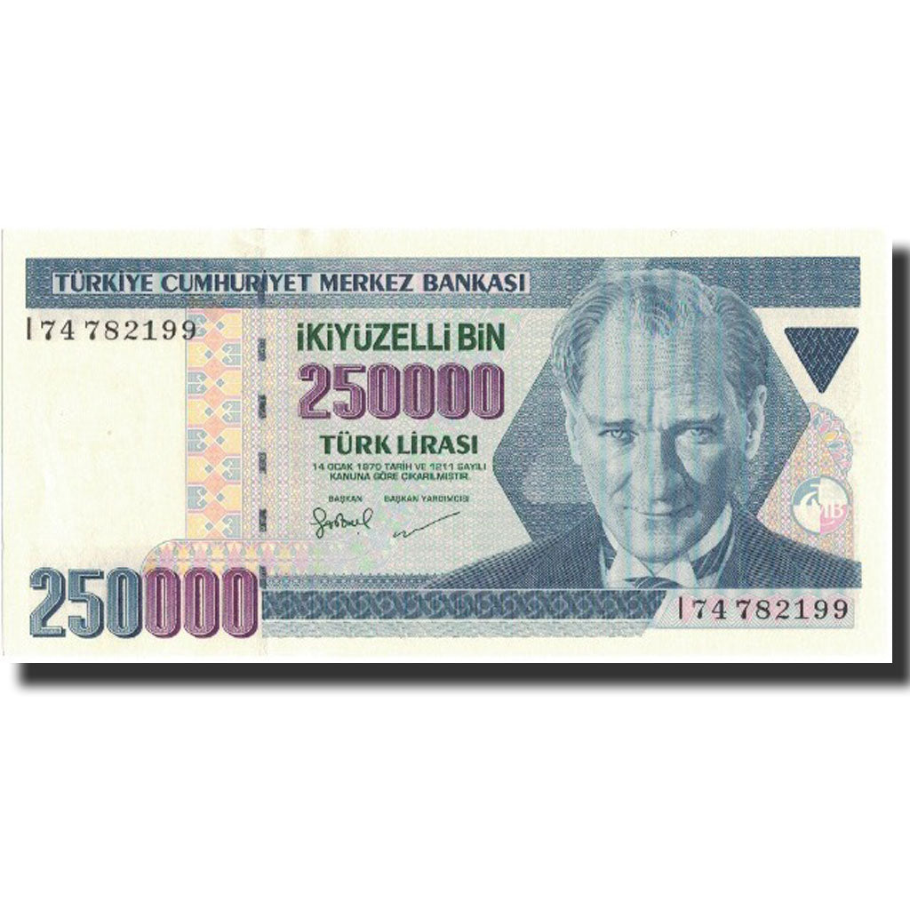Banknot, Turcja, 250,000 Lira, 1998, 1998, KM:211, UNC(65-70)
