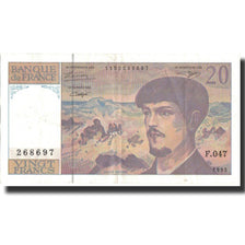France, 20 Francs, 20 F 1980-1997 ''Debussy'', 1995, 1995, TTB+