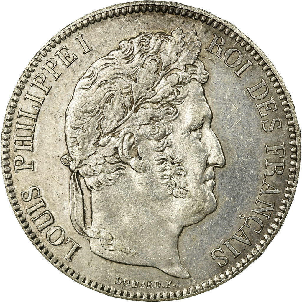 Coin, France, Louis-Philippe, 5 Francs, 1837, Paris, AU(55-58), Silver