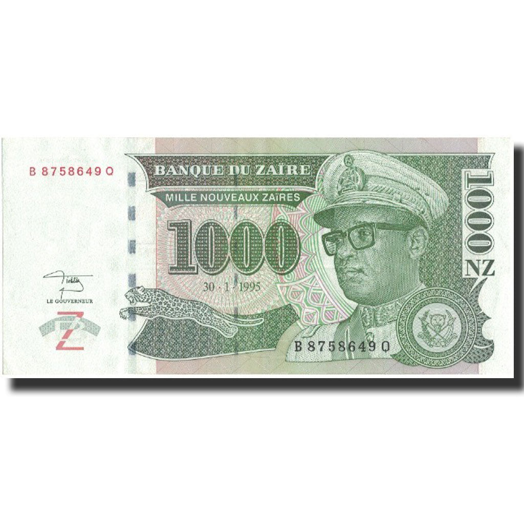 Biljet, Zaïre, 1000 Nouveaux Zaïres, 1995, 1995-01-30, KM:66a, SPL+