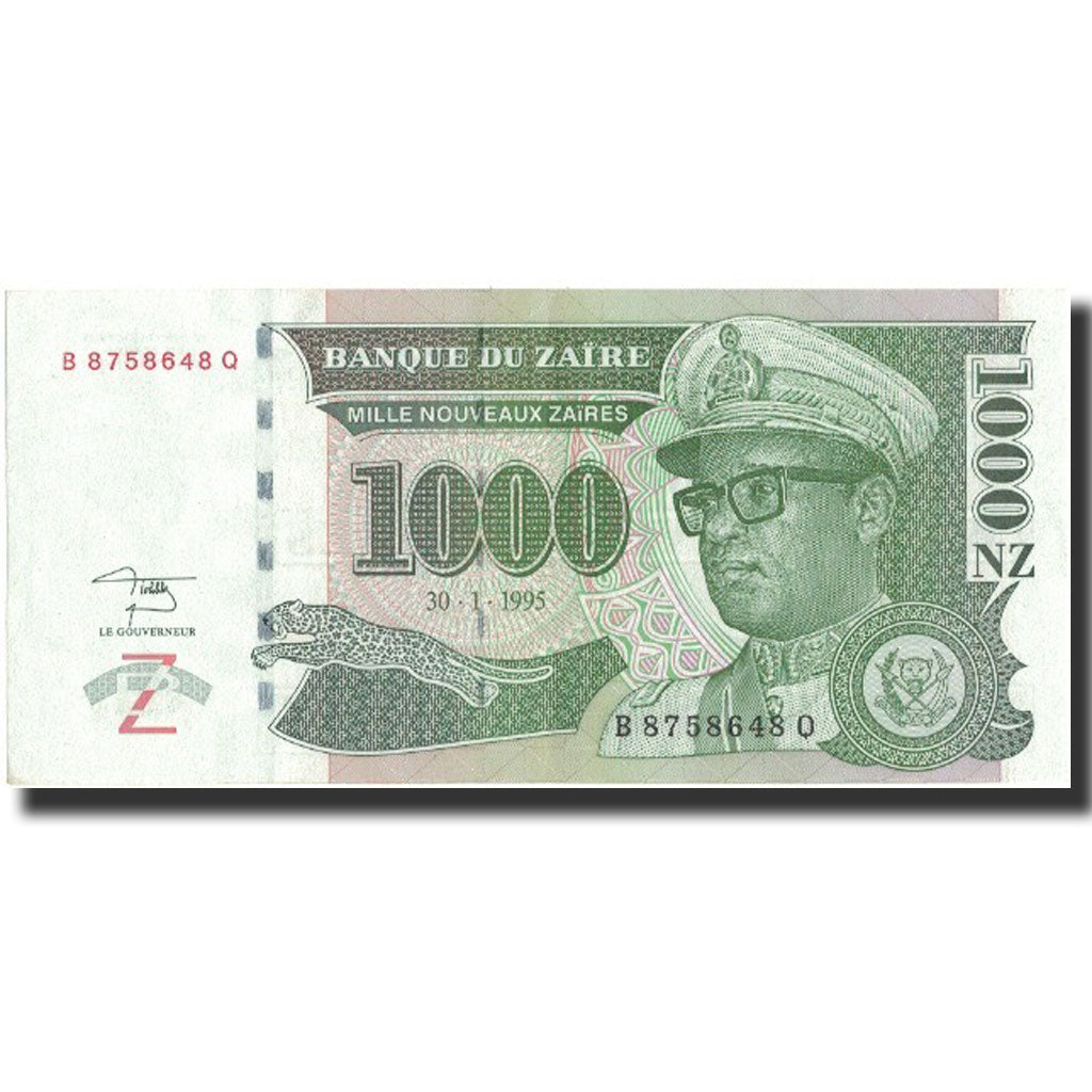 Biljet, Zaïre, 1000 Nouveaux Zaïres, 1995, 1995-01-30, KM:66a, NIEUW