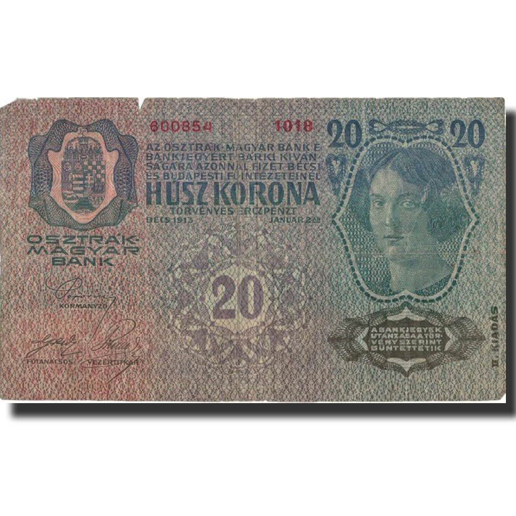 Banknote, Austria, 20 Kronen, 1913, 1913-01-02, KM:13, EF(40-45)