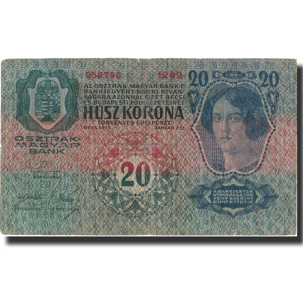 Banknote, Austria, 20 Kronen, 1913, 1913-01-02, KM:13, AU(50-53)