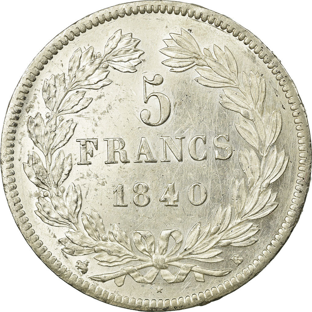 Coin, France, Louis-Philippe, 5 Francs, 1840, Rouen, MS(60-62), Silver