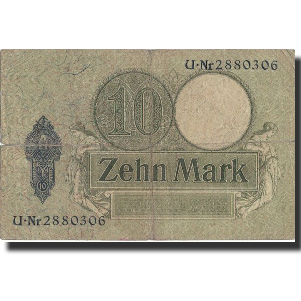 Banknote, Germany, 10 Mark, 1906, 1906-10-06, KM:9b, VG(8-10)