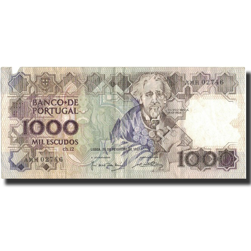 Banconote, Portogallo, 1000 Escudos, 1987, 1987-02-26, KM:181c, B
