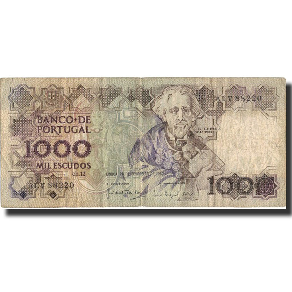 Banknote, Portugal, 1000 Escudos, 1987, 1987-02-26, KM:181c, VF(30-35)