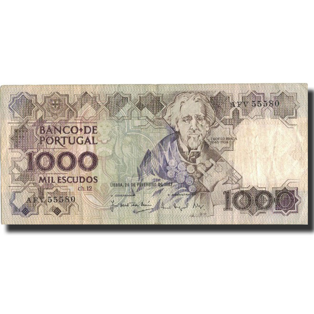 Billete, 1000 Escudos, 1987, Portugal, 1987-02-26, KM:181c, MBC