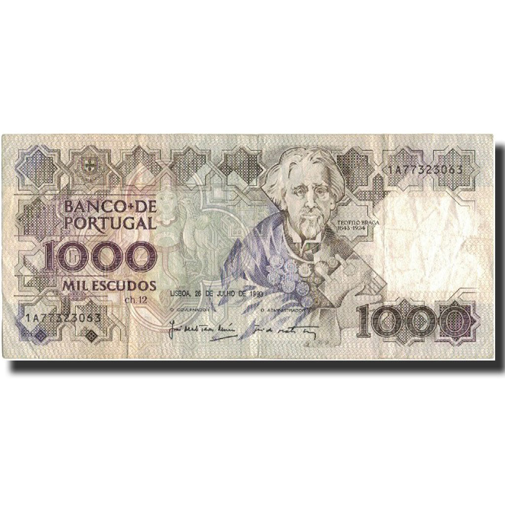 Billet, Portugal, 1000 Escudos, 1990, 1990-07-26, KM:181g, TTB
