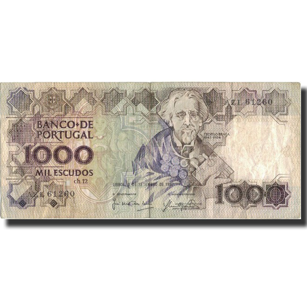 Geldschein, Portugal, 1000 Escudos, 1987, 1987-09-08, KM:181d, SS