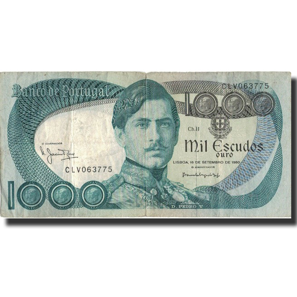 Billete, 1000 Escudos, 1980, Portugal, 1980-09-16, KM:175b, BC