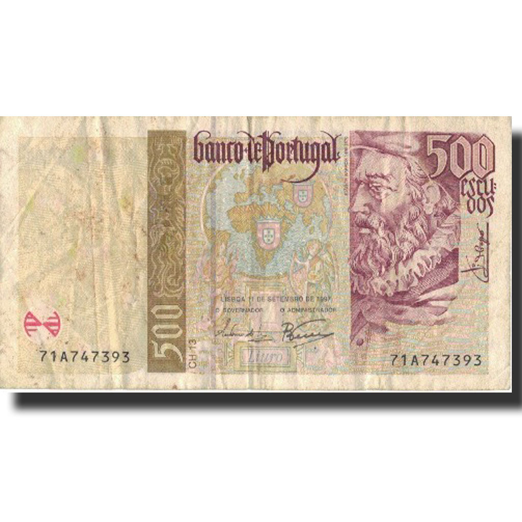 Billete, 500 Escudos, 1997, Portugal, 1997-09-11, KM:187b, BC+