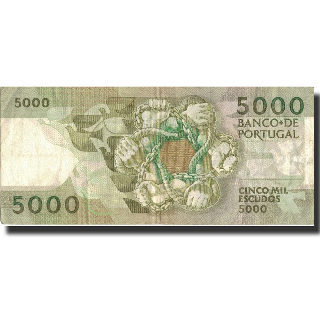 Banknote, Portugal, 5000 Escudos, 1989, 1989-07-06, KM:184b, EF(40-45)