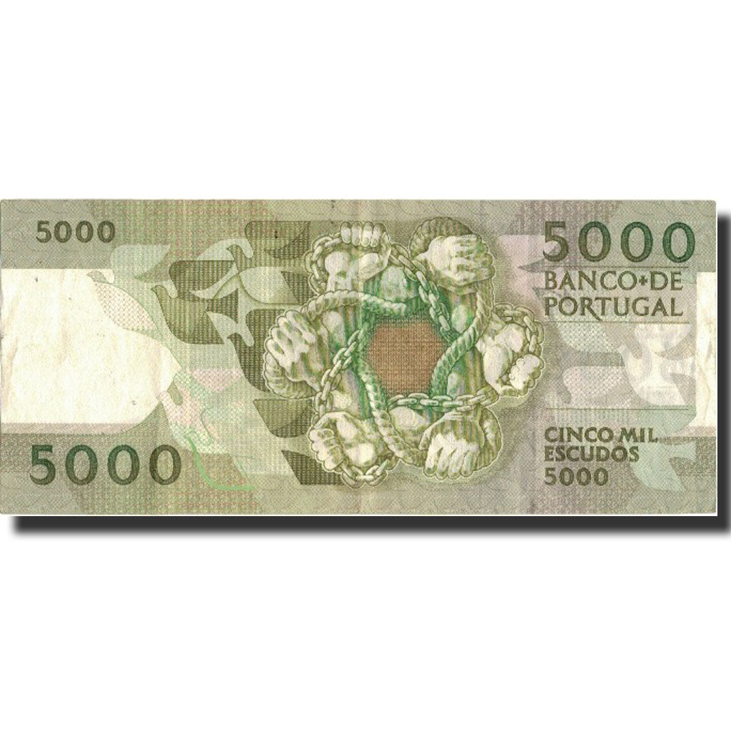 Banknote, Portugal, 5000 Escudos, 1989, 1989-10-19, KM:184c, EF(40-45)