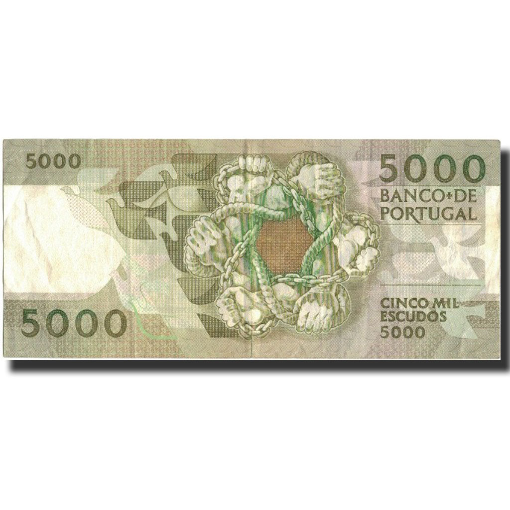 Banknote, Portugal, 5000 Escudos, 1989, 1989-10-19, KM:184c, EF(40-45)