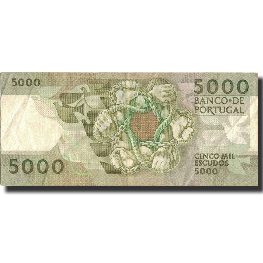 Banknote, Portugal, 5000 Escudos, 1988, 1988-08-04, KM:184a, EF(40-45)