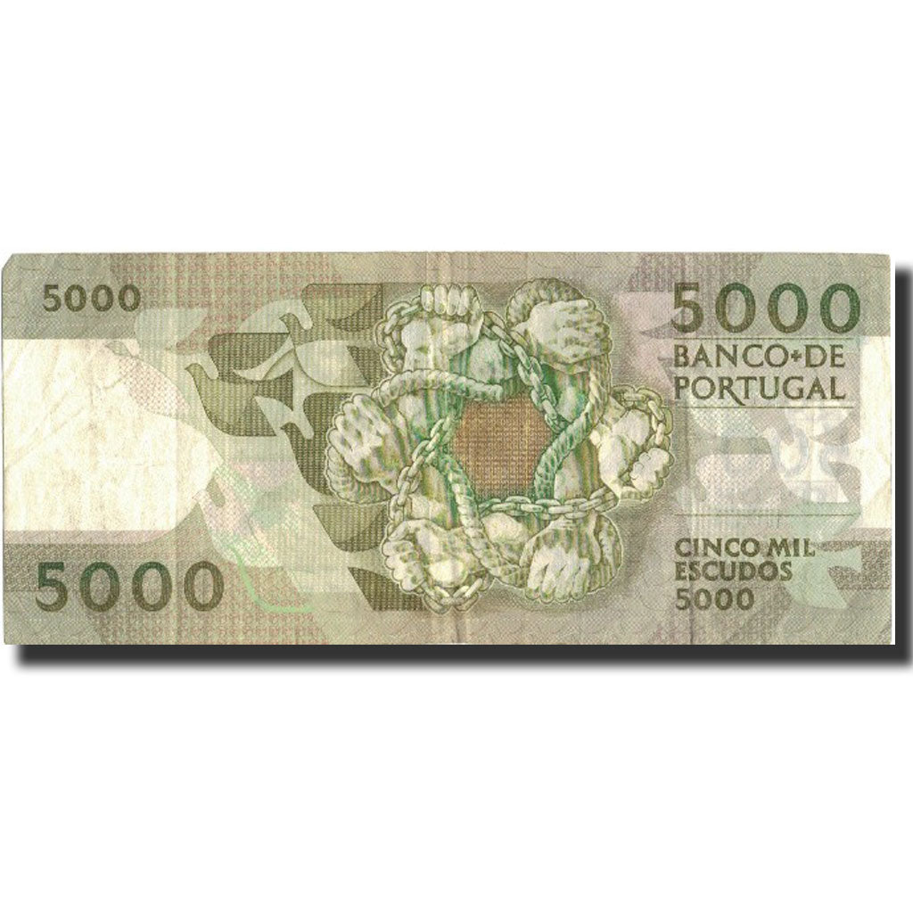 Banknote, Portugal, 5000 Escudos, 1987, 1987-12-03, KM:183b, EF(40-45)