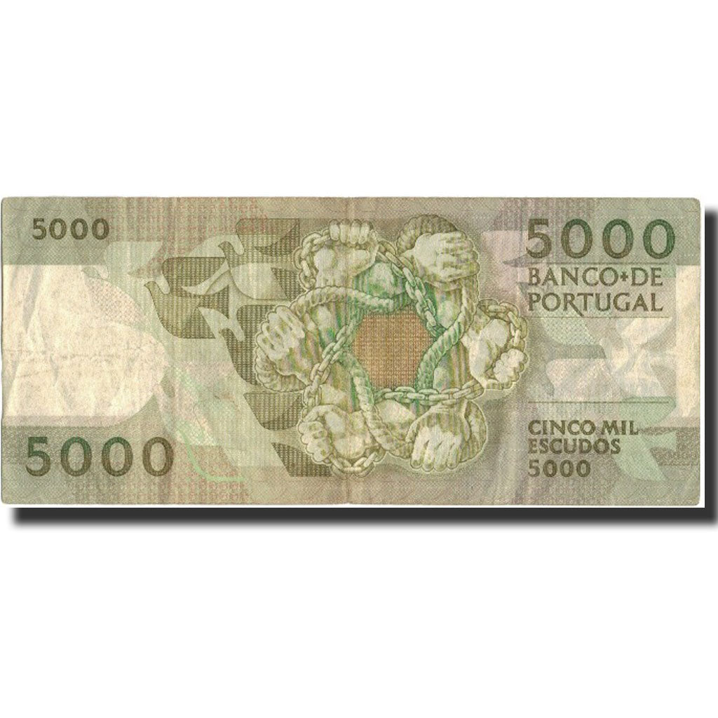 Banknote, Portugal, 5000 Escudos, 1987, 1987-12-03, KM:183b, EF(40-45)
