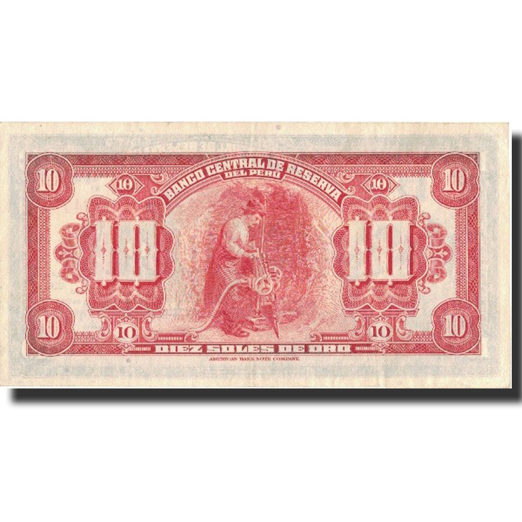 Banknote, Peru, 10 Soles, 1945, 1945-07-13, KM:67Aa, EF(40-45)