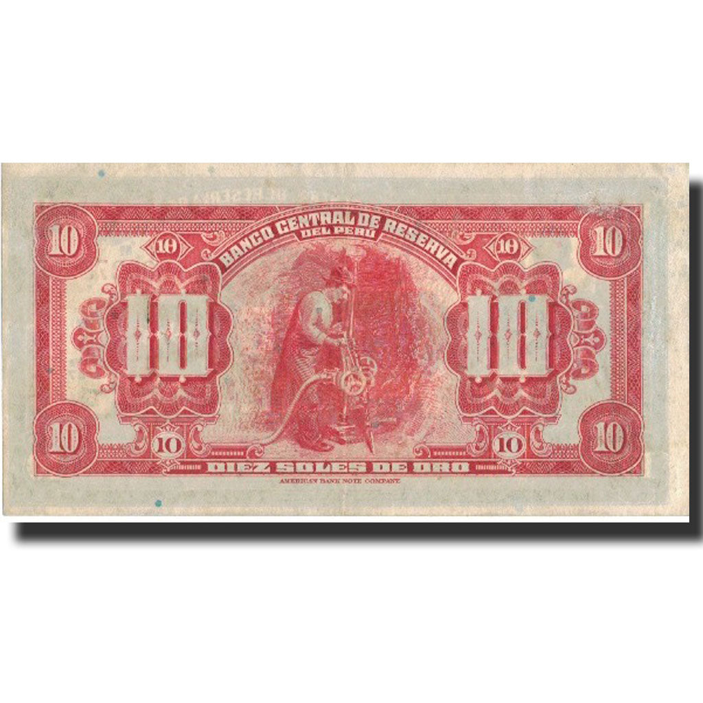 Billet, Pérou, 10 Soles, 1941, 1941-09-26, KM:67Aa, TTB