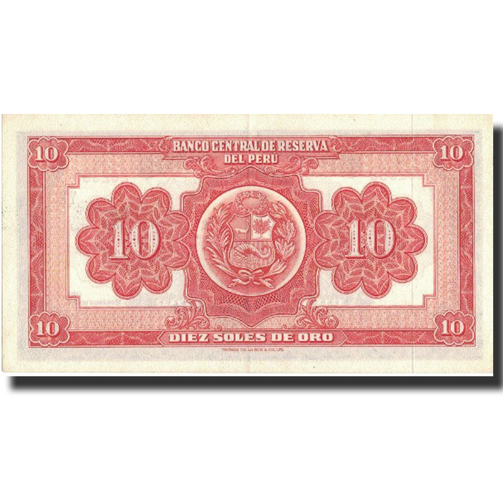 Banknote, Peru, 10 Soles, 1951, 1951-07-12, KM:71a, UNC(65-70)